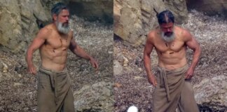 Мэтт Дэймон показал кубики пресса на съемках «Одиссеи»