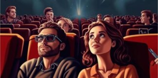 В России мужчины чаще женщин ходят в кино с парой