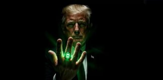 Дональд Трамп предстал в образе Зеленого Фонаря